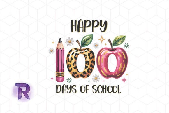 A Craft Designer's Review of Happy 100 Days Apple Teacher Back PNG