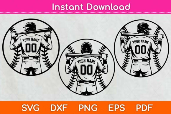 Baseball Player Svg, Personalized Name: A Versatile Design