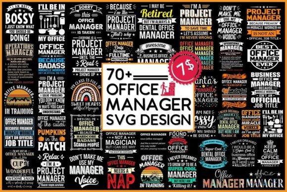 Office Manager Svg Design for Embroidery