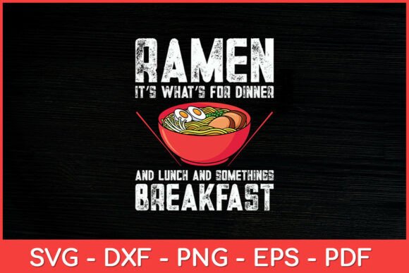 Ramen Noodle Pasta Lovers Svg Design