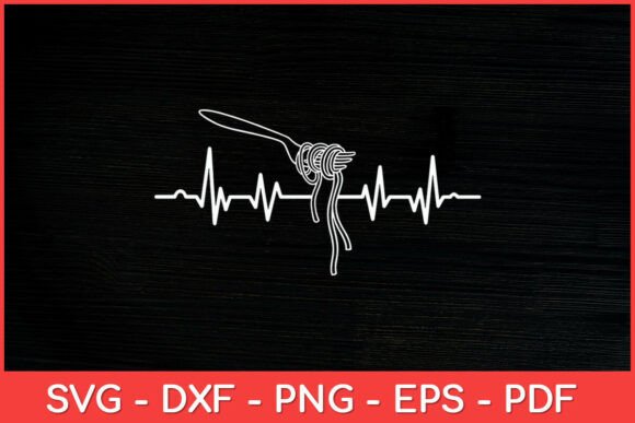 Review: Pasta Heartbeat Noodles Svg Design