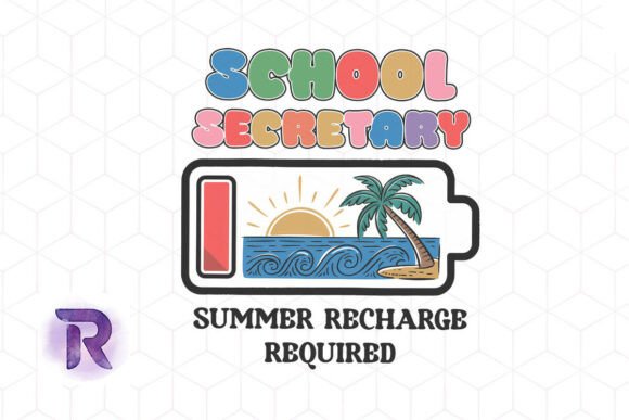 School Secretary Summer Recharge PNG: A Versatile Design