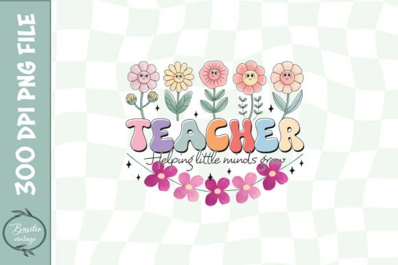 Teacher Helping Little Minds Grow PNG