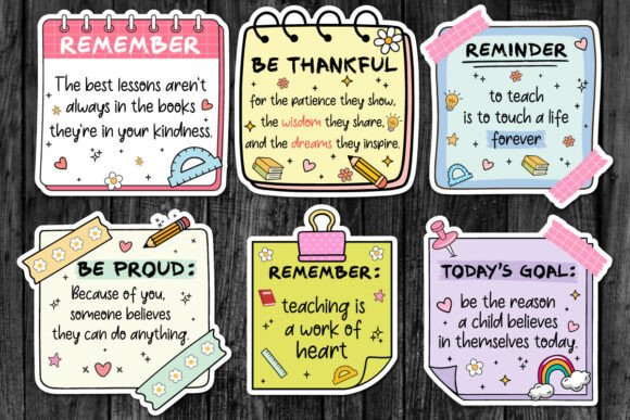 Teacher Reminders Stickers PNG: A Versatile Design Asset