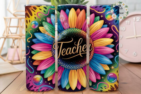 Vibrant Teacher Sunflower Tumbler Design Review