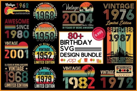 Vintage Birthday SVG Bundle: A Designer's Review